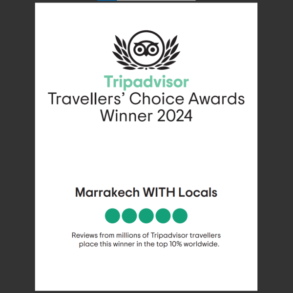 Marrakech WITH Locals Award By TripAdvisor 2024